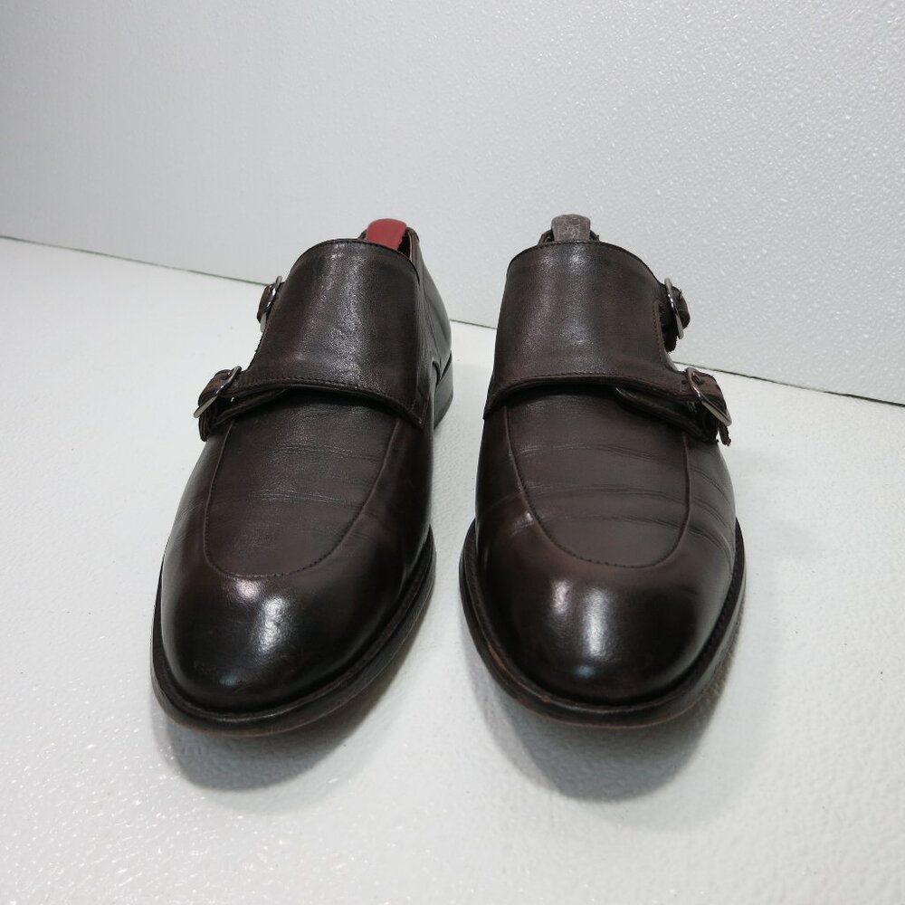 3D M Lifestyles 8 Monk Strap Oil Tanned Leather Oxfords Shoes Mens sz US 9 - Picture 5 of 7